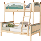 Sampo Snowy Bunk Bed w Mounted Ladder - Kids Haven